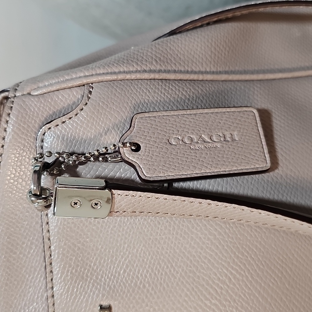 Coach Beige Leather Minetta Satchel - Picture 6 of 10